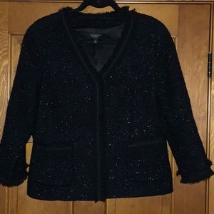 Talbots blazer black with silver shimmer